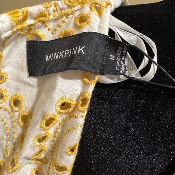 Mink Pink White and Yellow Lace Dress NWT - Picture 2 of 6